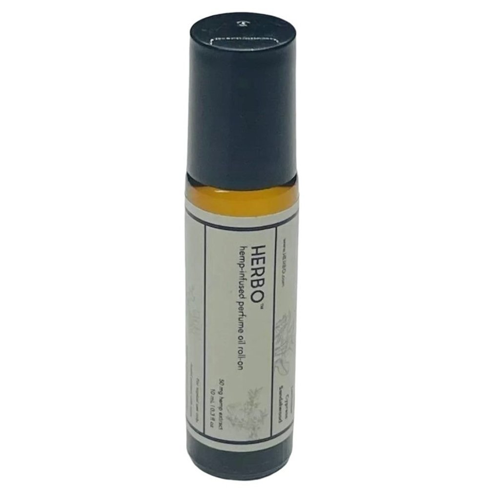 Herbo Perfume Oil Roll On with Lavender Rose Woody Notes 0.3oz 10mL